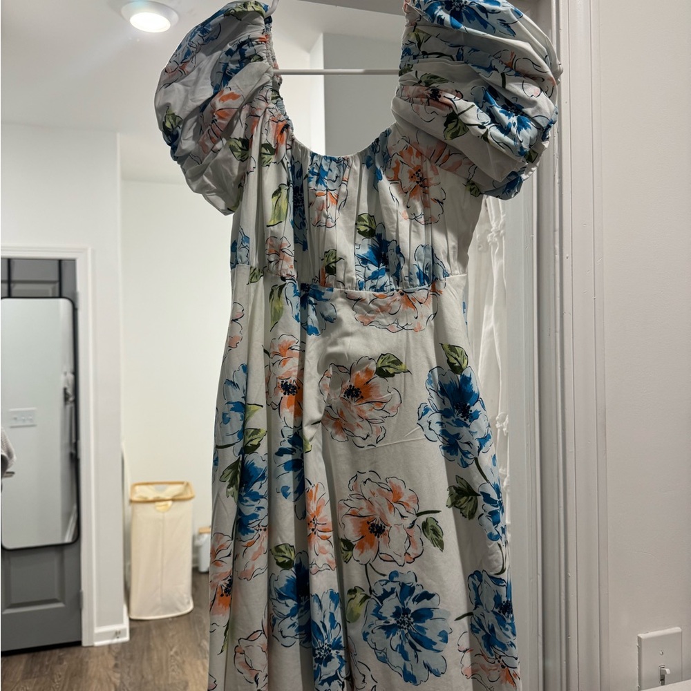 Floral Puff Sleeve Dress